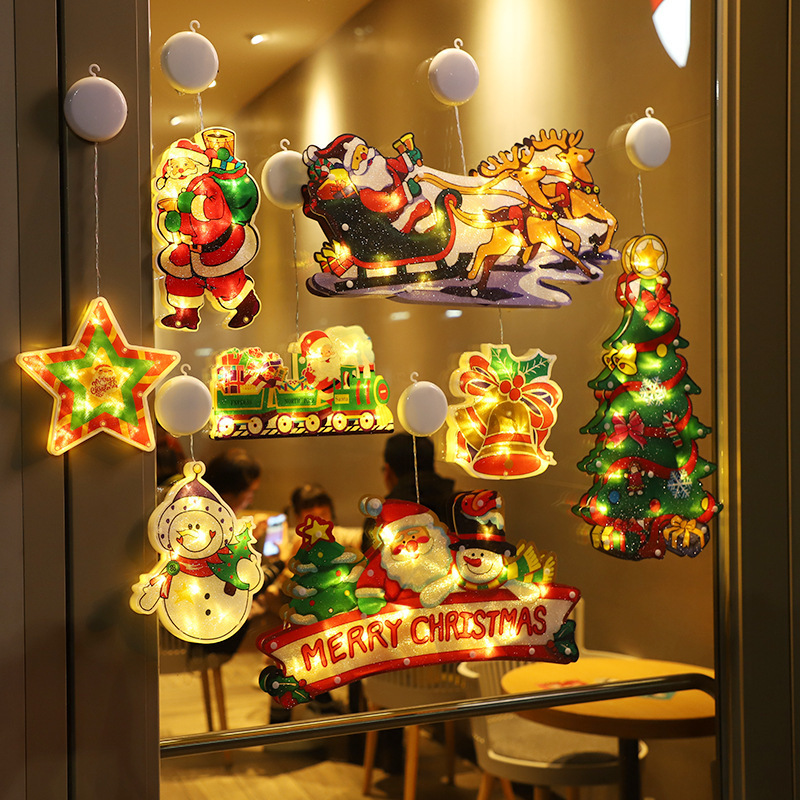 Christmas light window sticker hanging light christmas