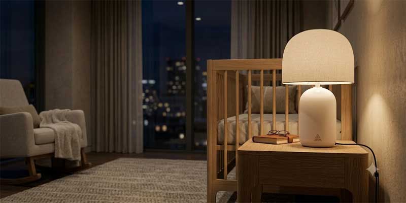 Safe low-voltage 5V table lamp by TAKETI designed for family bedrooms and nurseries