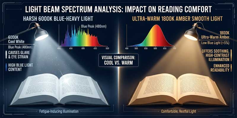 Book light amber spectrum blue light blocking